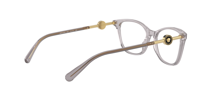 Versace VE3293 in Transparent Grey / Demo Lens (593) - Temple Detail