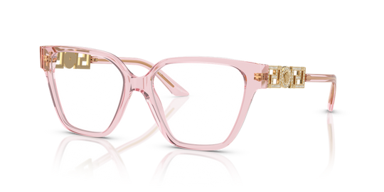 Versace VE3358BF - Transparent Pink / Demo Lens (5472)