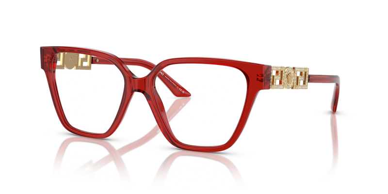 Versace VE3358BF in Transparent Red / Demo Lens (5476) - Alternate View