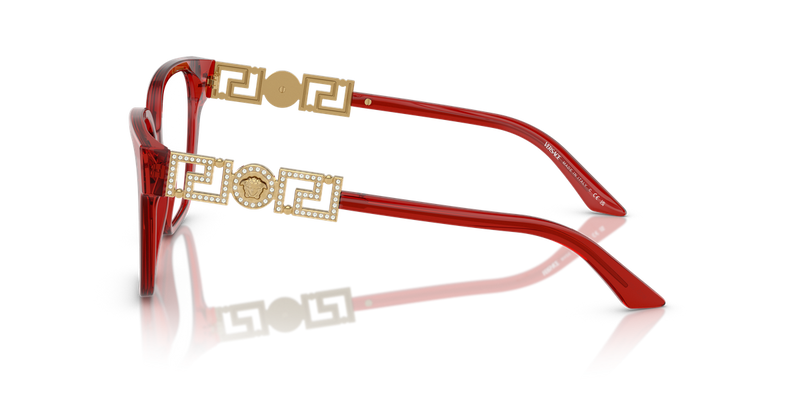 Versace VE3358B in Transparent Red / Demo Lens (5476) - Alternate View