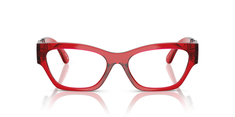 Versace VE3367U in Red Transparent / Demo Lens (5495) - Alternate View