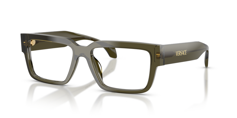 Versace VE3374U in Transparent Dark Green / Demo Lens (5542) - Front View
