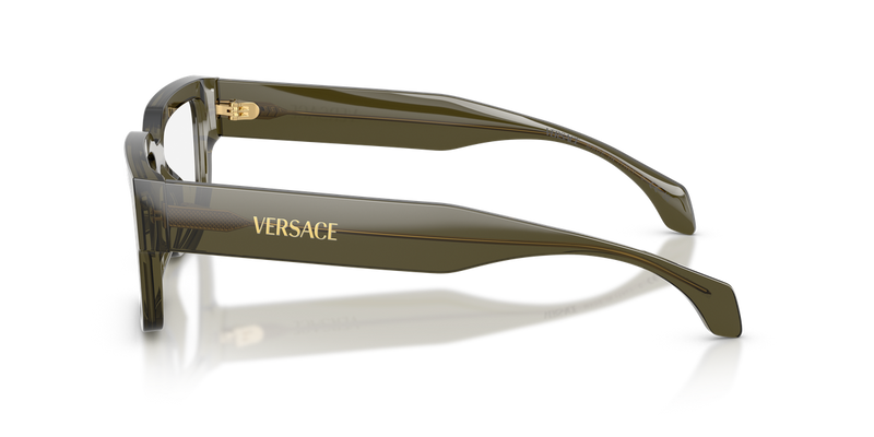 Versace VE3374U in Transparent Dark Green / Demo Lens (5542) - Back View