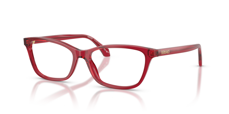 Versace VE3375 in Transparent Red / Demo Lens (5520) - Alternate View