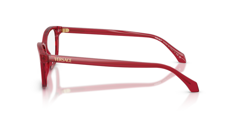 Versace VE3375 in Transparent Red / Demo Lens (5520) - Alternate View