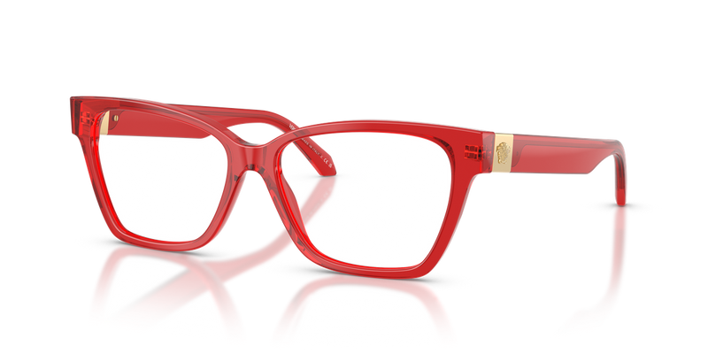 Versace VE3382 in Transparent Red / Demo Lens (5280) - Alternate View