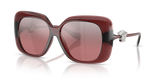 Transparent Red / Pink Mirror Silver Gradient (55397E)