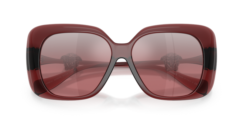 Versace VE4499U in Transparent Red / Pink Mirror Silver Gradient (55397E) - Alternate View