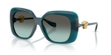 Transparent Blue / Green Gradient Green (55402A)