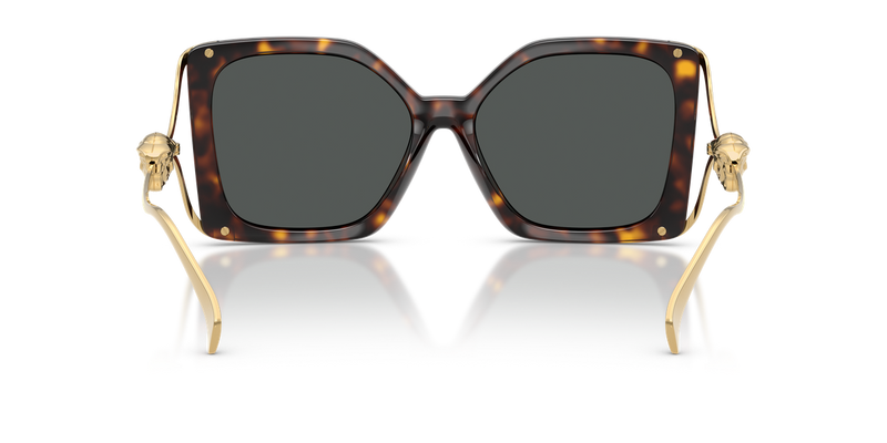 Versace VE4502U in Havana / Dark Grey (108/87) - Temple Detail