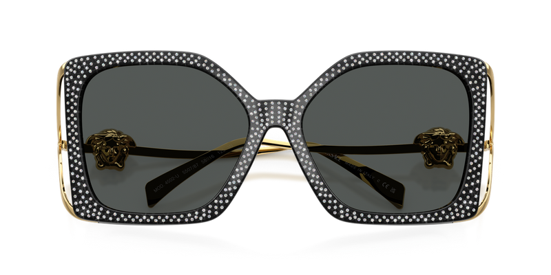 Versace VE4502U in Black Strass Crystal / Dark Grey (550787) - Alternate View