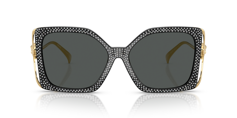 Versace VE4502U in Black Strass Crystal / Dark Grey (550787) - Alternate View