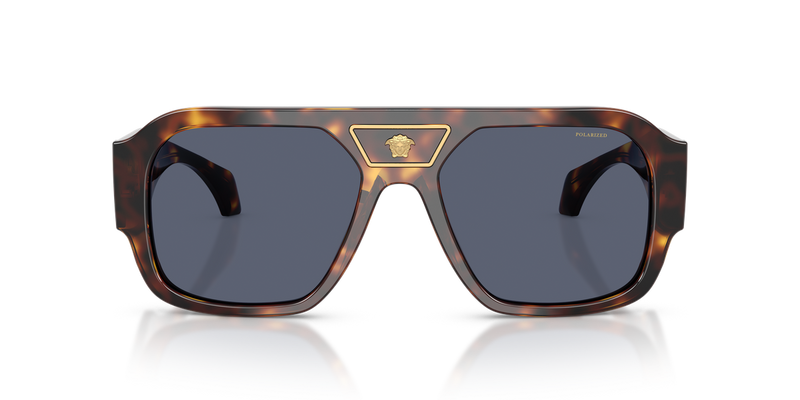 Versace VE4508U in Havana / Dark Blue Polarized (55372V) - Alternate View