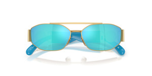 Gold / Light Green Mirror Blue (100255)