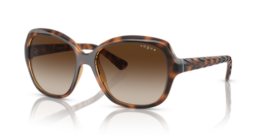 Vogue Eyewear VO2871S - Striped Dark Havana / Brown Gradient (150813)