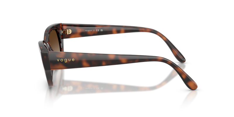 Vogue Eyewear VO5669S in Total Dark Havana / Gradient Brown (271813) - Back View