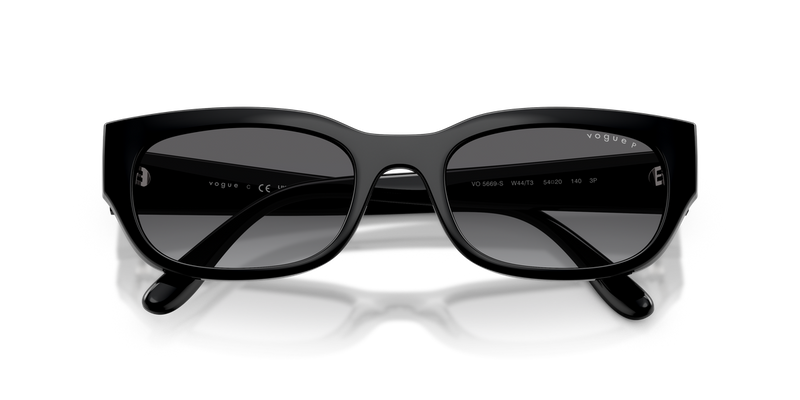 Vogue Eyewear VO5669S in Black / Gradient Grey Polarized (W44/T3) - Alternate View