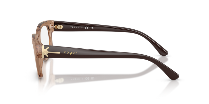 Vogue Eyewear VO5689F in Transparent Brown - Back View