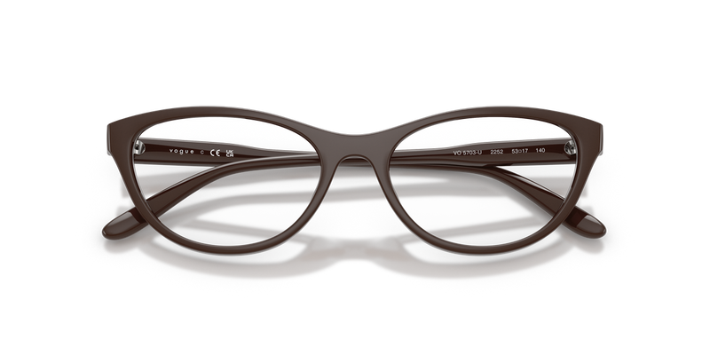 Vogue Eyewear VO5703U in Full Brown / Demo Lens (2252) - Side View