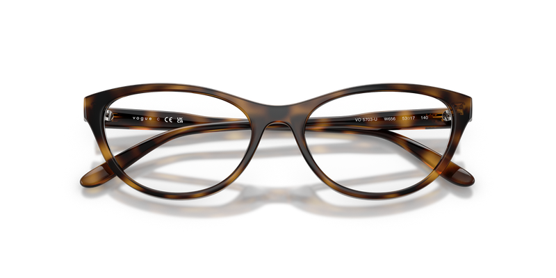 Vogue Eyewear VO5703U in Dark Havana / Demo Lens (W656) - Alternate View