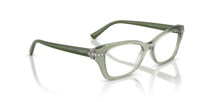 Vogue Eyewear VO5704B in Transparent Green / Demo Lens (3022) - Alternate View