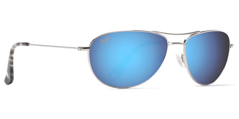 Maui Jim Baby Beach in Silver / Blue Hawaii (B245-17) - Side View