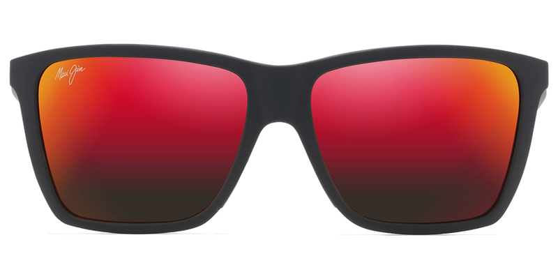 Maui Jim Cruzem in Matte Black / HAWAII LAVA™ (RM864-02A) - Temple Detail