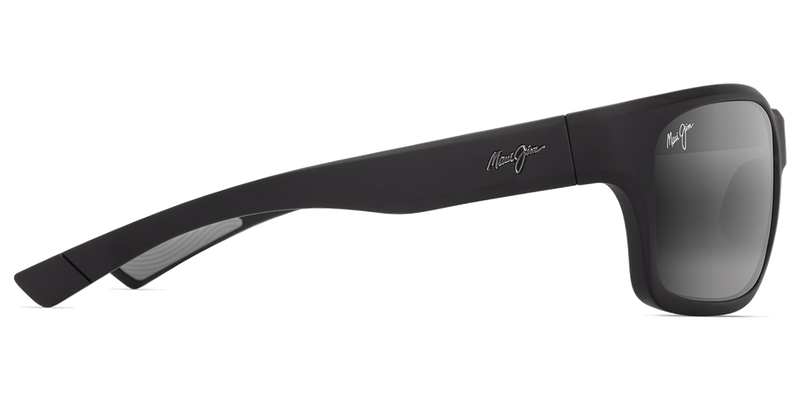 Maui Jim ‘Ano Nui in Matte Black / Neutral Grey (681-02) - Temple Detail