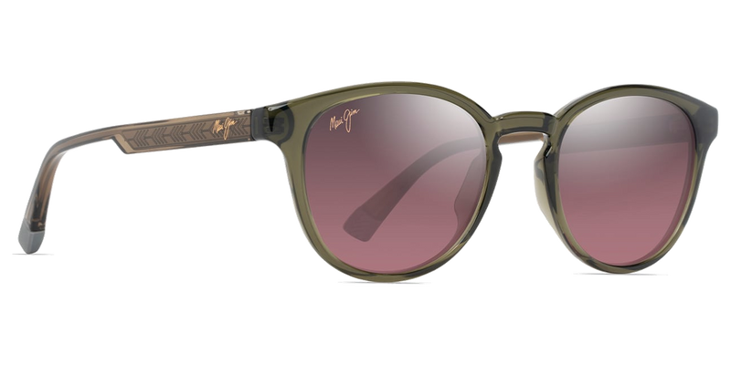 Maui Jim Hiehie in Shiny Trans Green / Maui Rose® (RS636-15) - Temple Detail