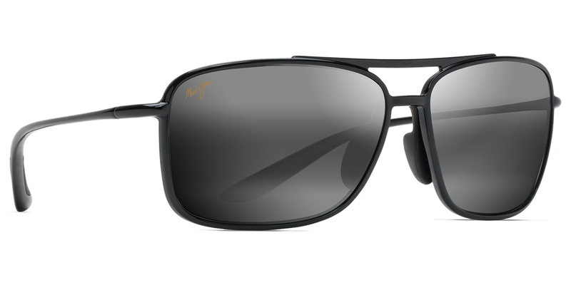 Maui Jim Kaupo Gap in Black Gloss / Neutral Grey (437-02) - Side View