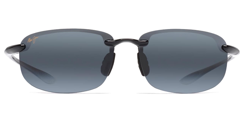 Maui Jim Ho‘okipa in Gloss Black / Neutral Grey (407-02) - Front View
