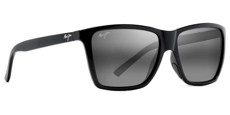 Maui Jim Cruzem in Black Gloss / Neutral Grey (864-02) - Side View