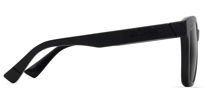 Maui Jim Honua Asian Fit in Matte Black / Neutral Grey (653-02) - Back View
