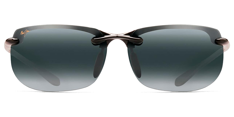Maui Jim Banyans in Gloss Black / Neutral Grey (412-02) - Front View