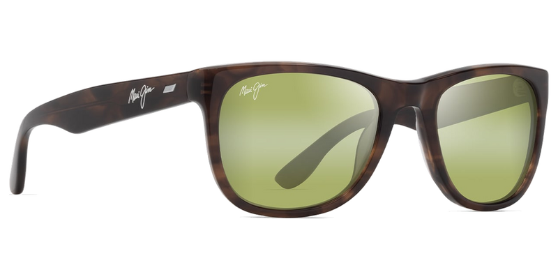 Maui Jim Kikonia in Shiny Melange Brown Classic Havana / Maui HT™ (HT692-10A) - Temple Detail