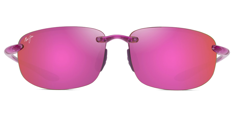 Maui Jim Ho‘okipa in Shiny Transparent Cyclamen Pink / MAUI Sunrise (P407-09) - Temple Detail
