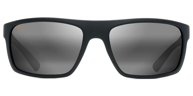 Maui Jim Byron Bay in Matte Black Rubber / Neutral Grey (746-02MR) - Front View