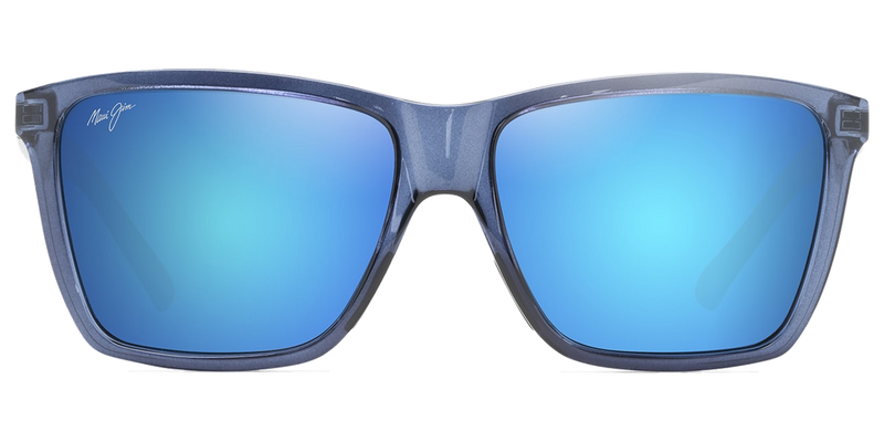 Maui Jim Cruzem in Dark Translucent Blue / Blue Hawaii (B864-03) - Temple Detail