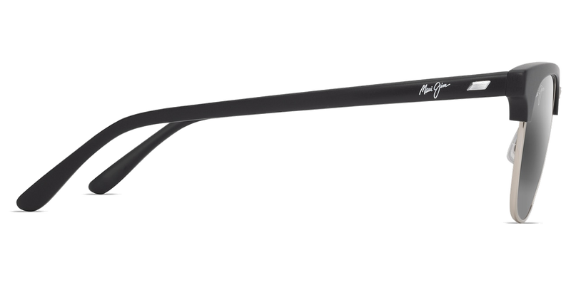 Maui Jim Holomua in Matte Black / Neutral Grey (695-02) - Temple Detail