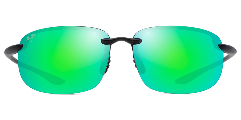 Maui Jim Ho‘okipa XLarge in Translucent Matte Grey / MAUIGreen® (GM456-14) - Temple Detail