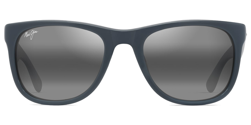Maui Jim Kikonia in Shiny Solid Greyish Blue / Neutral Grey (692-03) - Temple Detail