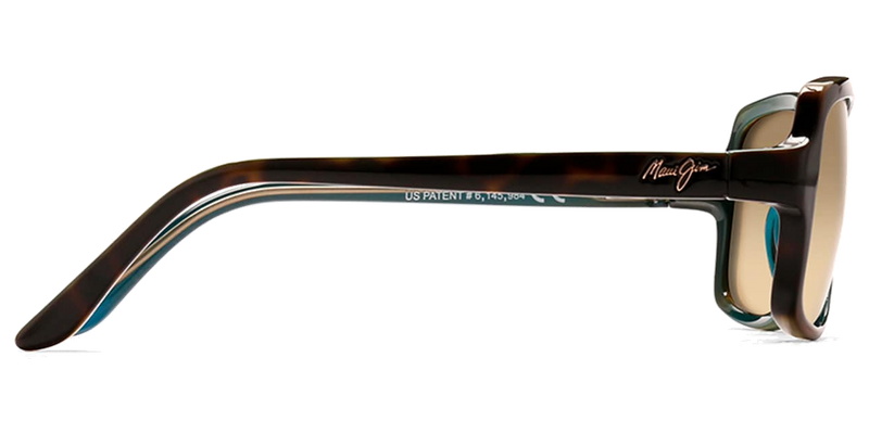 Maui Jim Cloud Break in Tortoise with Peacock Blue / HCL® Bronze (HS700-10P) - Back View