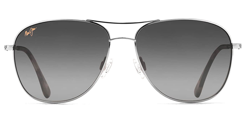Maui Jim Cliff House in Silver / Neutral Grey (GS247-17) - Temple Detail