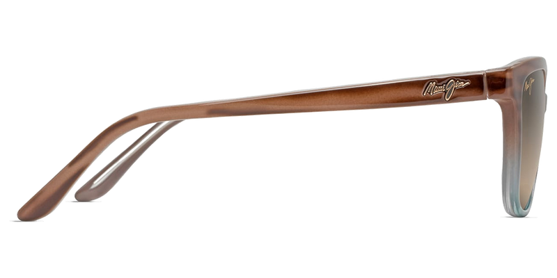 Maui Jim Honi in Sandstone with Blue / HCL® Bronze (HS758-22B) - Temple Detail