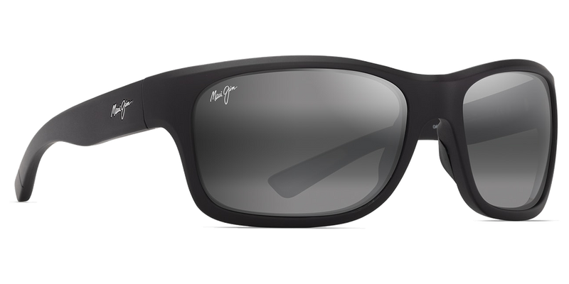 Maui Jim ‘Ano Nui in Matte Black / Neutral Grey (681-02) - Temple Detail