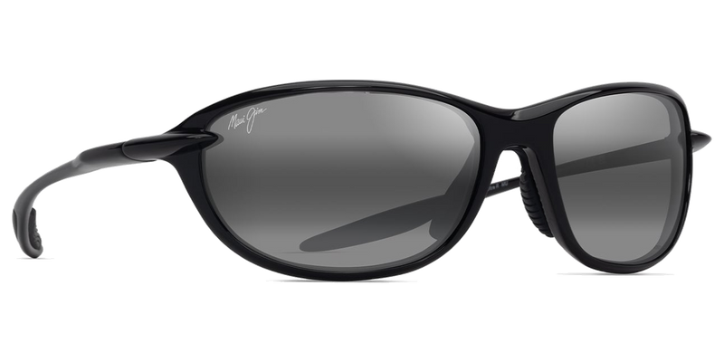 Maui Jim Ho‘okipa Ultra R in Shiny Black / Neutral Grey (339-02) - Side View