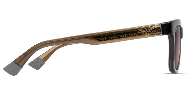 Maui Jim Hanohano in Shiny Trans Green / Maui Rose® (RS644-15) - Temple Detail