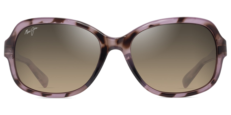 Maui Jim Hiluhilu in Shiny Spotted Pink Havana / HCL® Bronze (HS355-10A) - Temple Detail