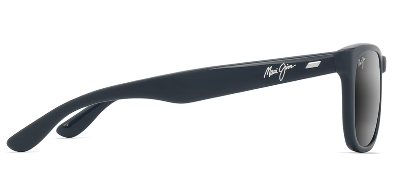 Maui Jim Kikonia in Shiny Solid Greyish Blue / Neutral Grey (692-03) - Temple Detail