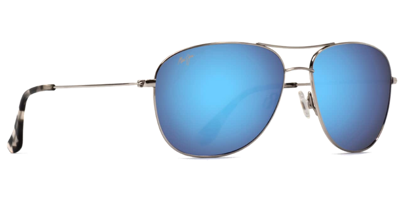 Maui Jim Cliff House in Silver / Blue Hawaii (B247-17) - Side View